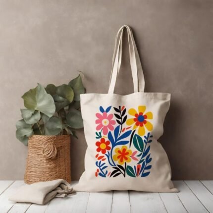 Embroidered Cotton Tote
