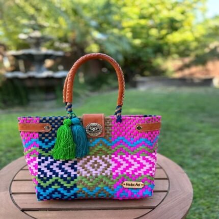 Handwoven Rainbow Tribal Tote Bag